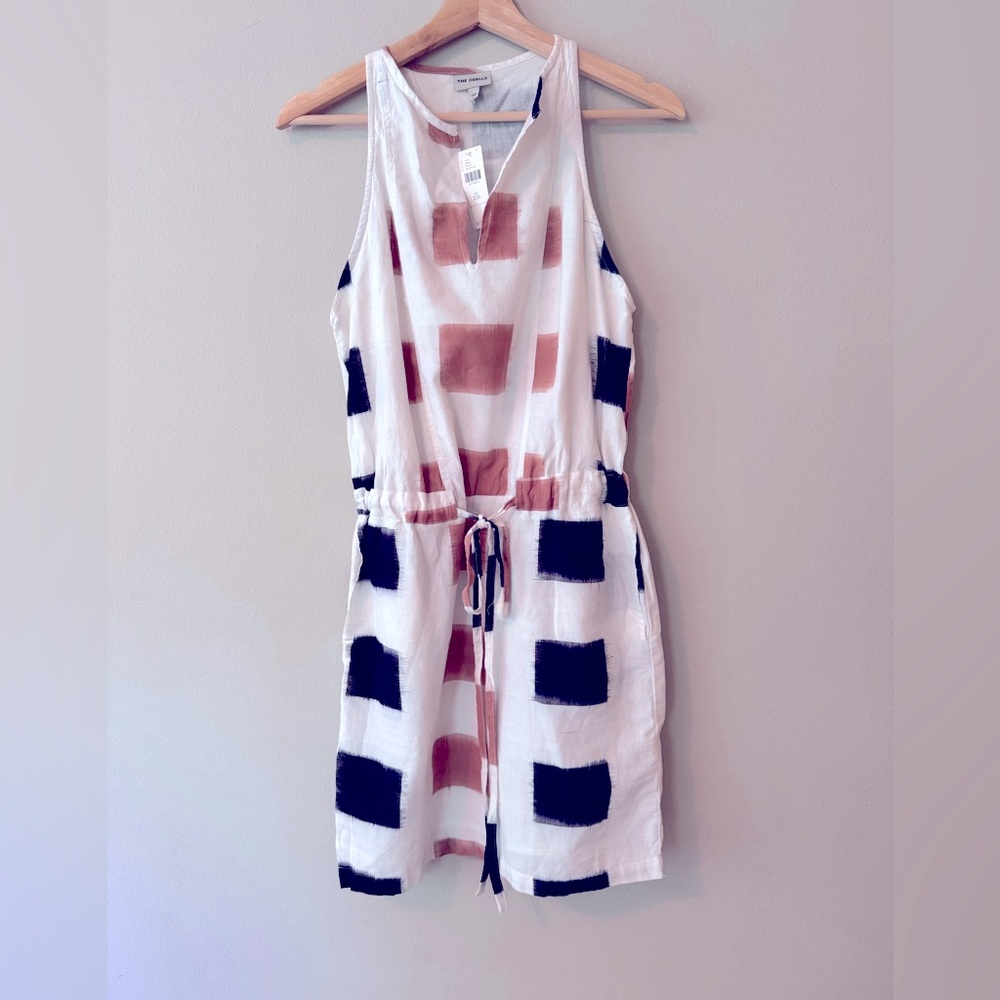 The Odells Sleeveless Dress - Navy and Mauve